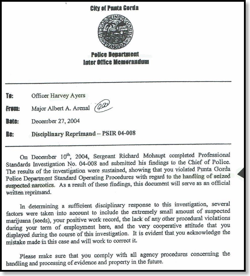 Harvey Ayers conducted illegal search and seizure 2