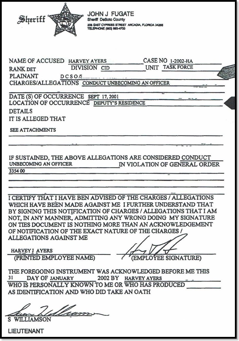 Harvey Ayers was investigated for Sexual Assault 11