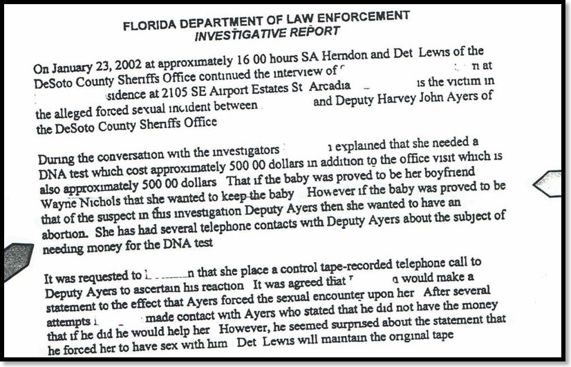 Harvey Ayers was investigated for Sexual Assault 7